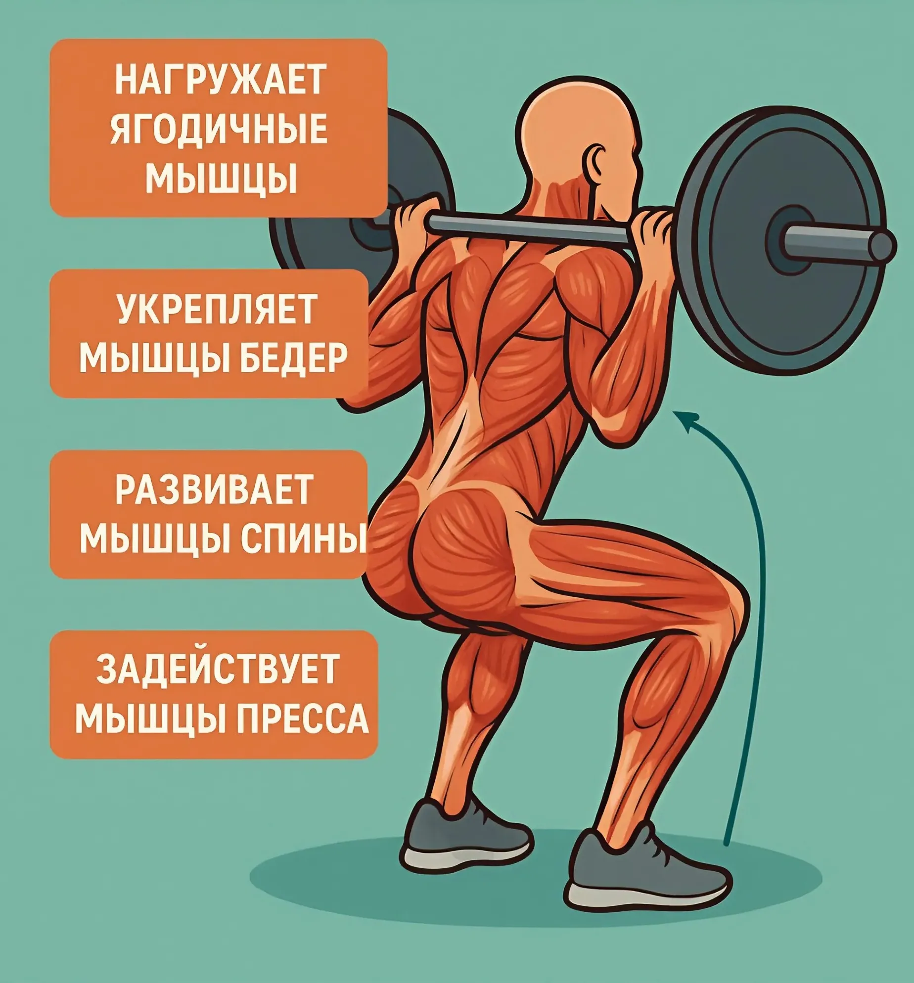 Иллюстративное фото Присед со штангой - базовое упражнение фото на sportnews.kz от 27 мая 2025 13:10