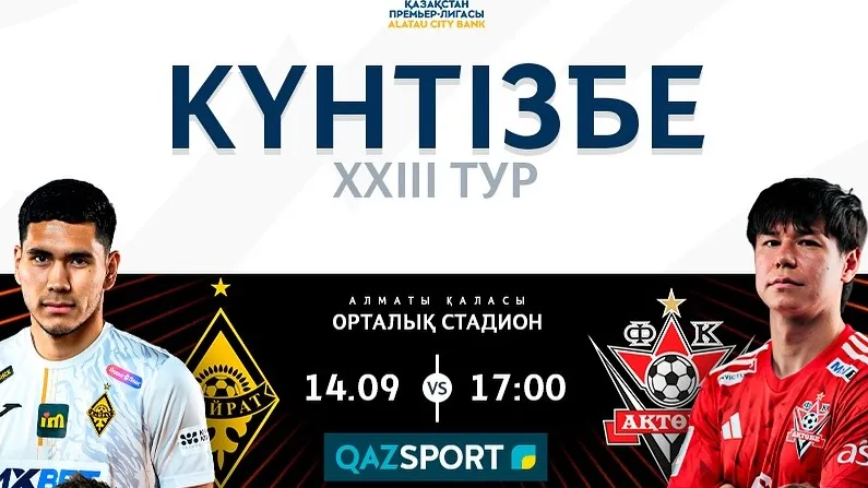 КПЛ-2025: расписание 23-го тура и все трансляции матчей фото на sportnews.kz от 12 сентября 2025 08:44