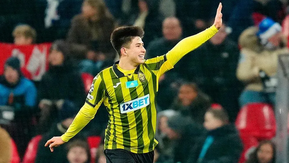 Нападающий "Кайрата" Дастан Сатпаев  фото на sportnews.kz от 08 декабря 2025 13:14