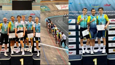 Соревнования по велотреку на велотреке «Сарыарка» в Астане