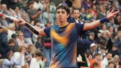 Казахстанский теннисист Александр Шевченко на турнире ATP-250