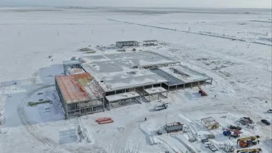 Ход строительства крупного социального объекта в Абайской области