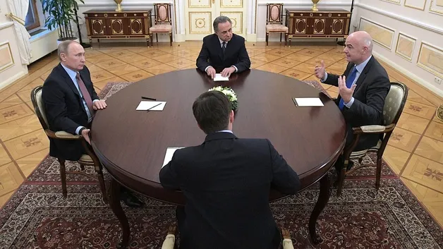 Джанни Инфантино на официальном мероприятии в кремле