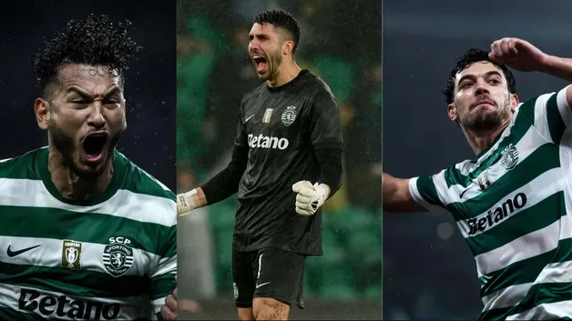 Игроки и вратарь лиссабонского «Спортинга» на официальных фотографиях клуба