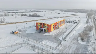 Новый спорткомплекс в поселке Водный области Абай