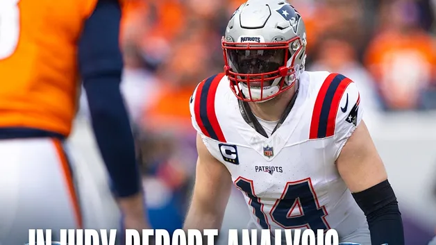 Игрок команды Patriots перед решающим матчем сезона по американскому футболу