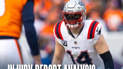 Игрок команды Patriots перед решающим матчем сезона по американскому футболу