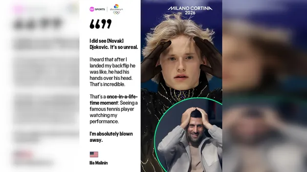 Джокович схватился за голову: как олимпийский прокат Малинина удивил легенду тенниса