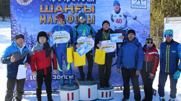 Лыжный марафон в Каркаралинске на лыжной базе города