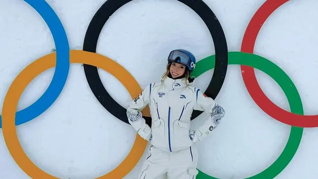 Эйлин Гу на соревнованиях по фристайлу