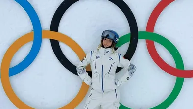 Эйлин Гу на соревнованиях по фристайлу