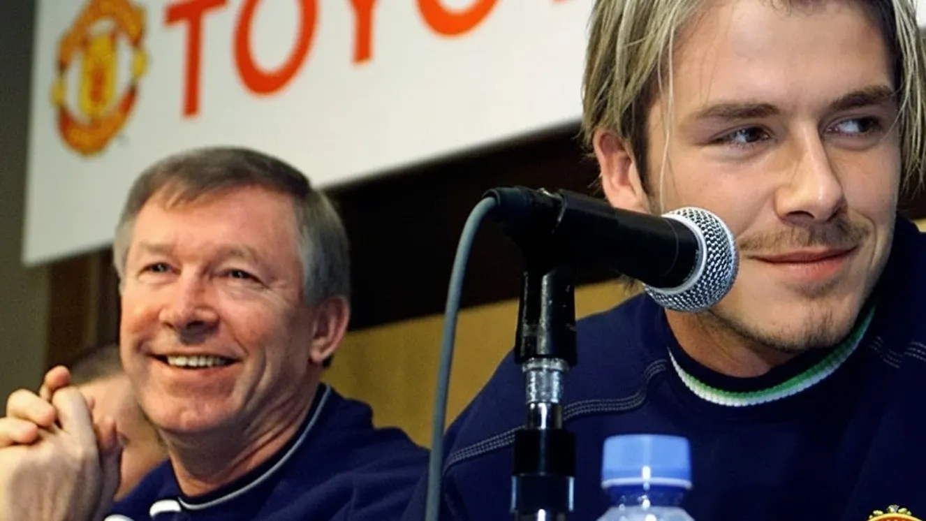 Алекс Фергюсон (слева) и Дэвид Бэкхем фото на sportnews.kz от 28 декабря 2024 17:23