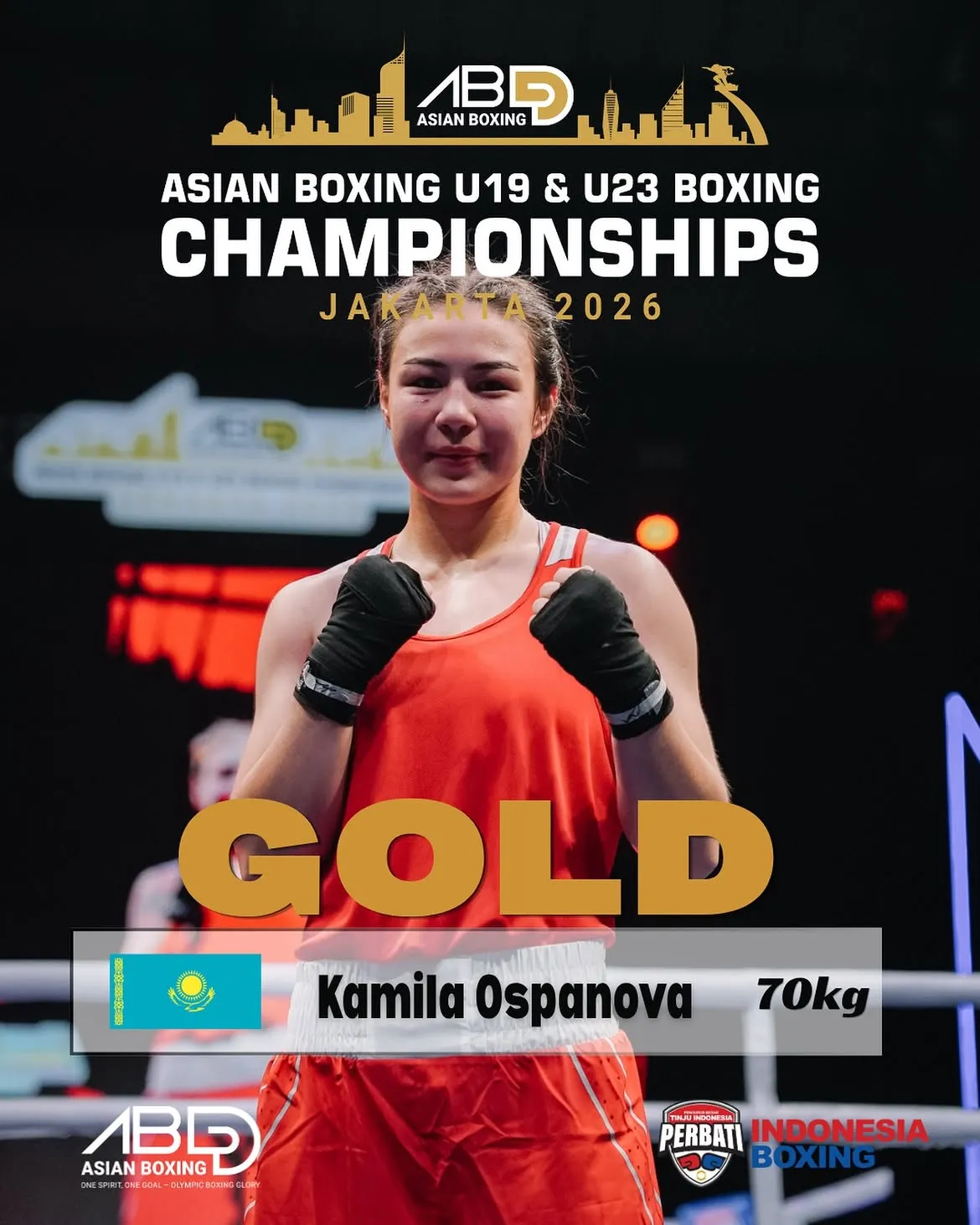 Камила Оспанова взяла золото чемпионата Азии по боксу U19 фото на sportnews.kz от 16 июля 2026 17:13
