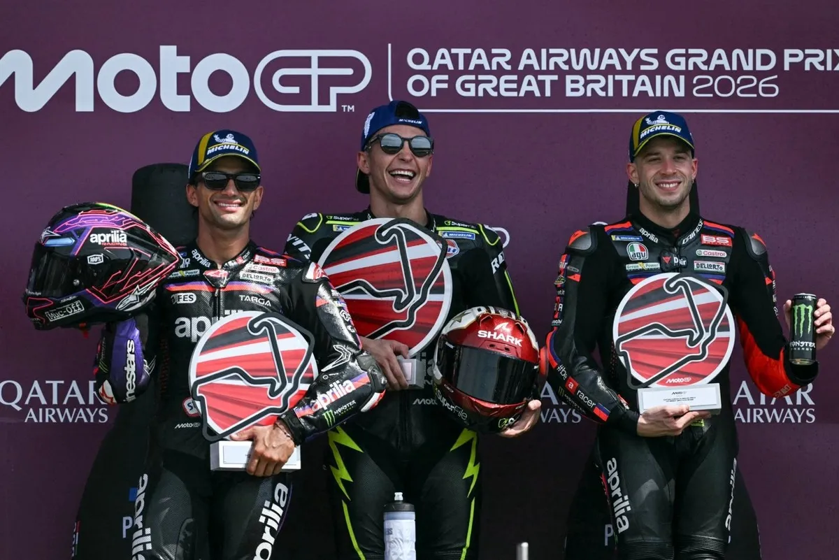 Aprilia захватила подиум на British GP: Мартин раздул отрыв до 31 очка