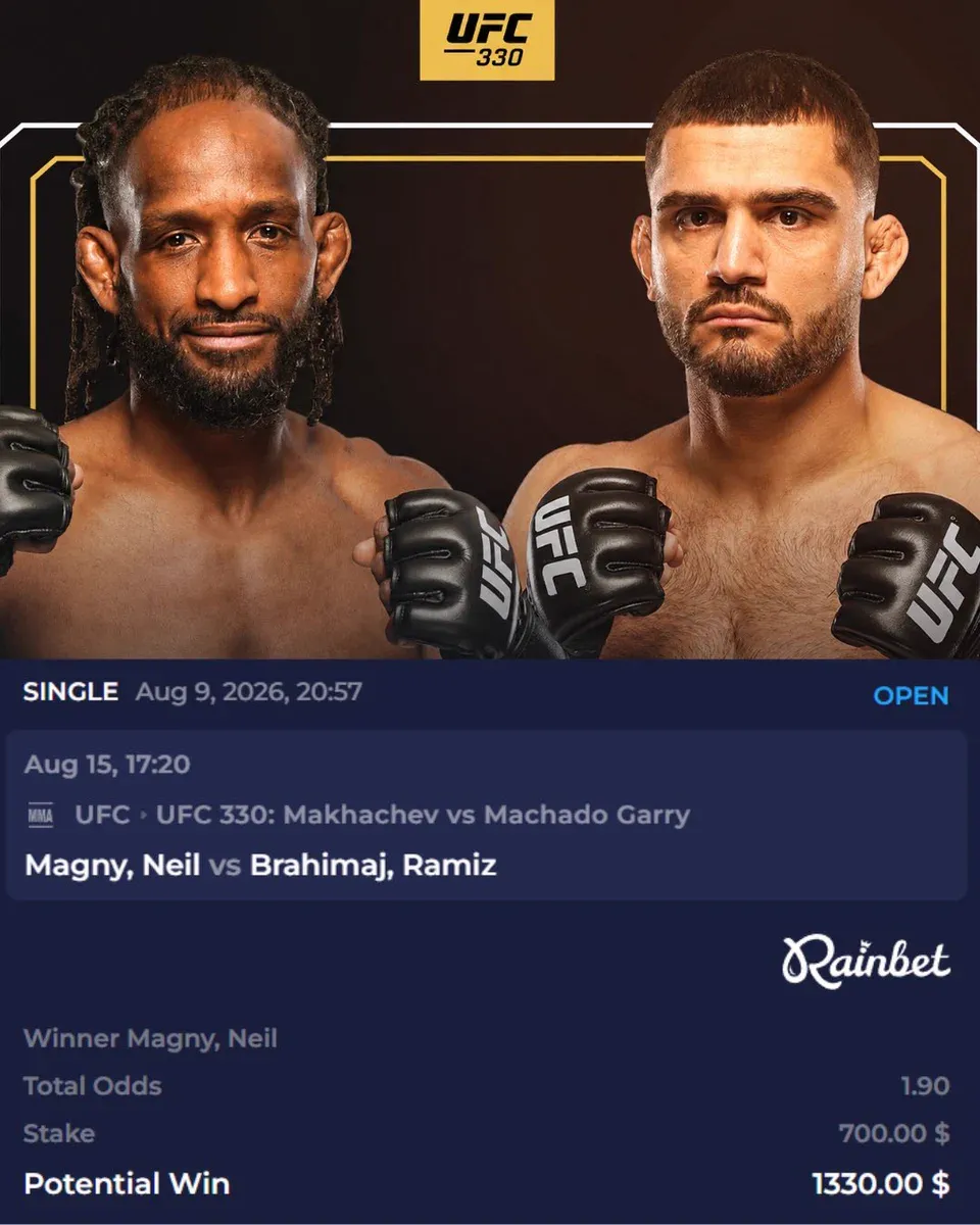 Нил Магни встретится с Рамизом Брахимаджем на турнире UFC 330: точное время трансляции для Казахстана