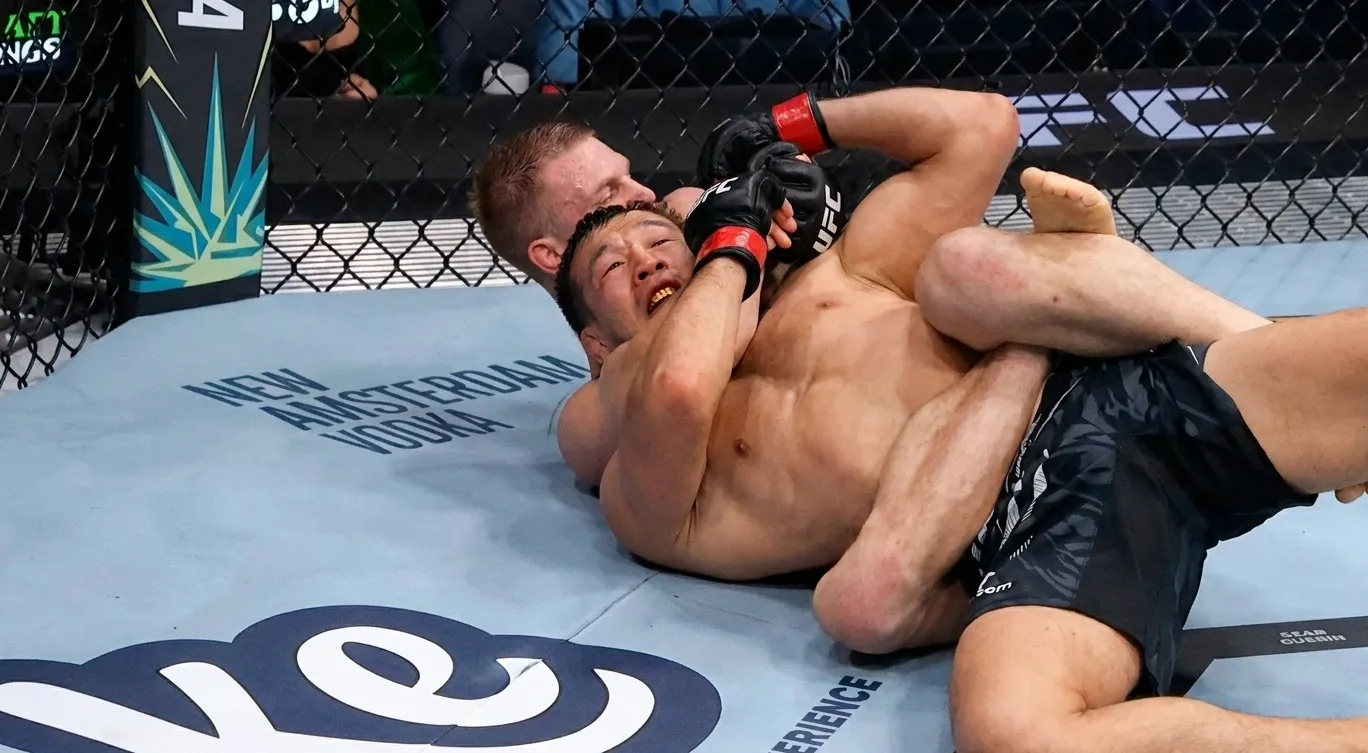Шавкат Рахмонов в поединке против Иэна Мачадо Гэрри на UFC 310