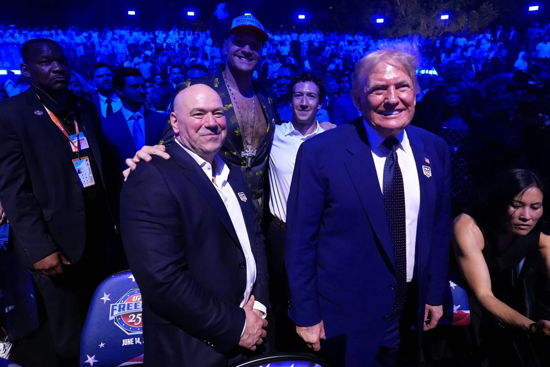 Дана Уайт и Дональд Трамп на UFC Freedom 250