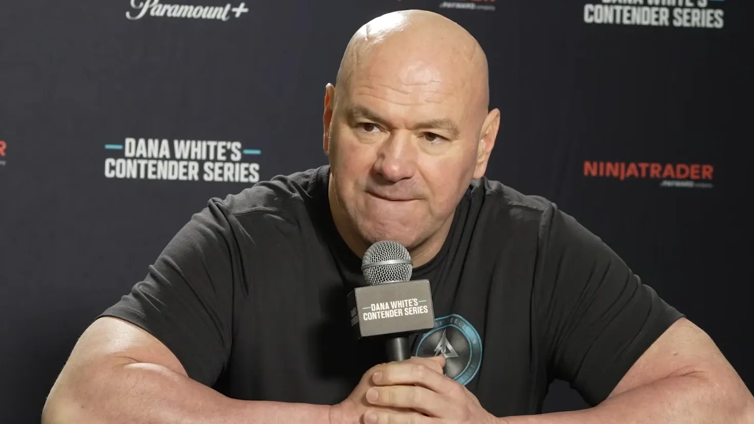 Уайт на пресс-конференции после завершения десятого сезона Dana White's Contender Series