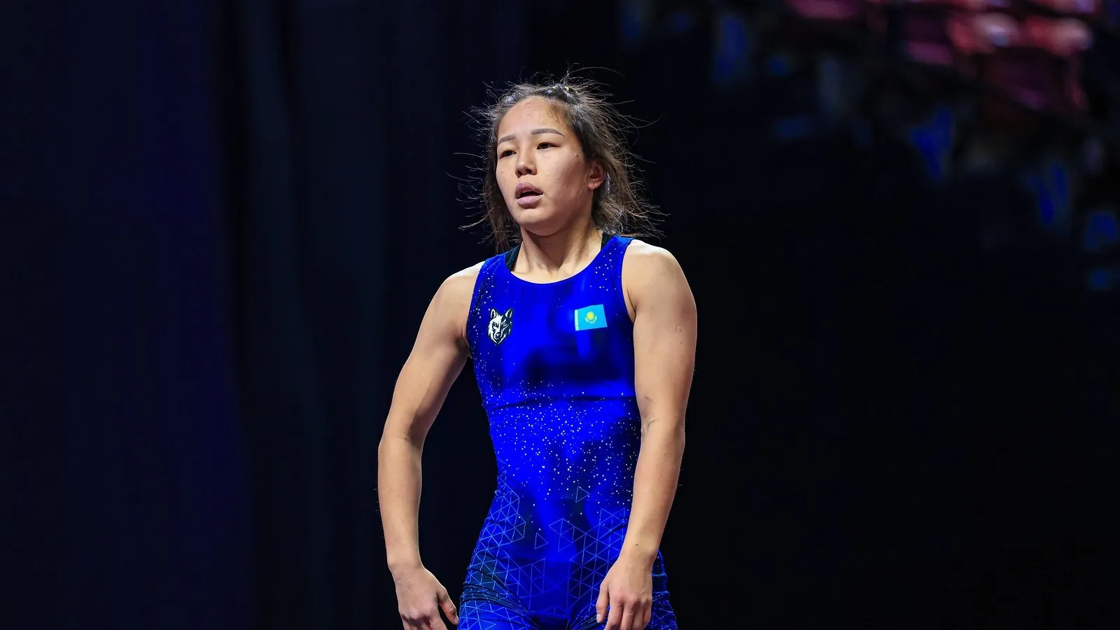 Казахстанская борчиха Шугыла Омирбек на чемпионате мира U23 в Лас-Вегасе