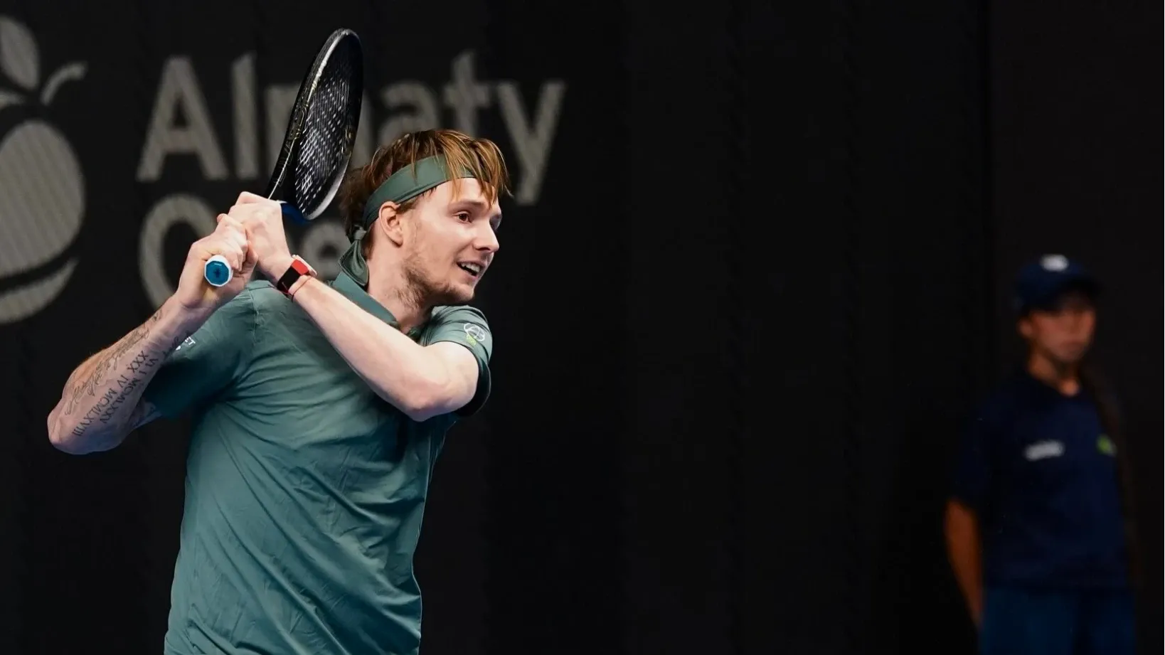 Александр Бублик на турнире Almaty Open 2026.