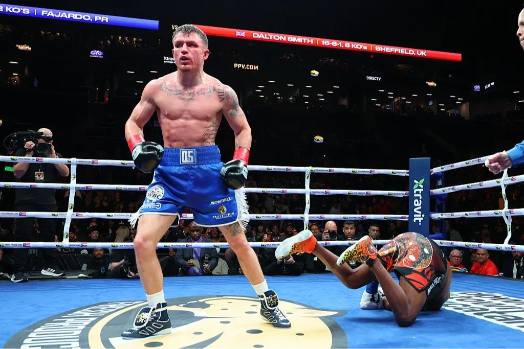Далтон Смит во время победного поединка с Субриэлем Матиасом за титул WBC. Бруклин, 10 января 2026 года. Архивное фото.